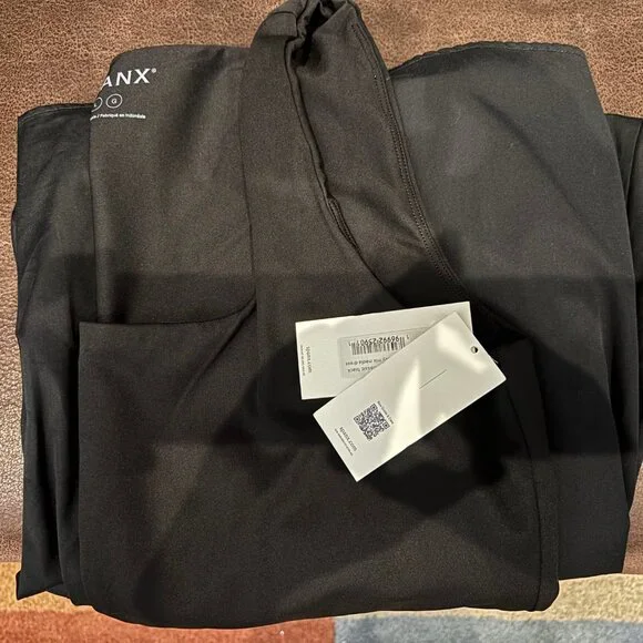 New Spanks Jersey Scoop Neck Tank Midi Dress, Black, Large - Picture 4 of 4